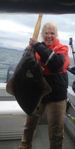 jodie with halibut